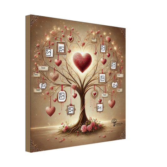 Personalized Valentine Tree Canvas Art