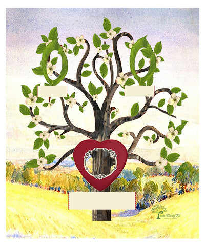 Copper: Whimsical Flowering Dogwood Tree - Slim