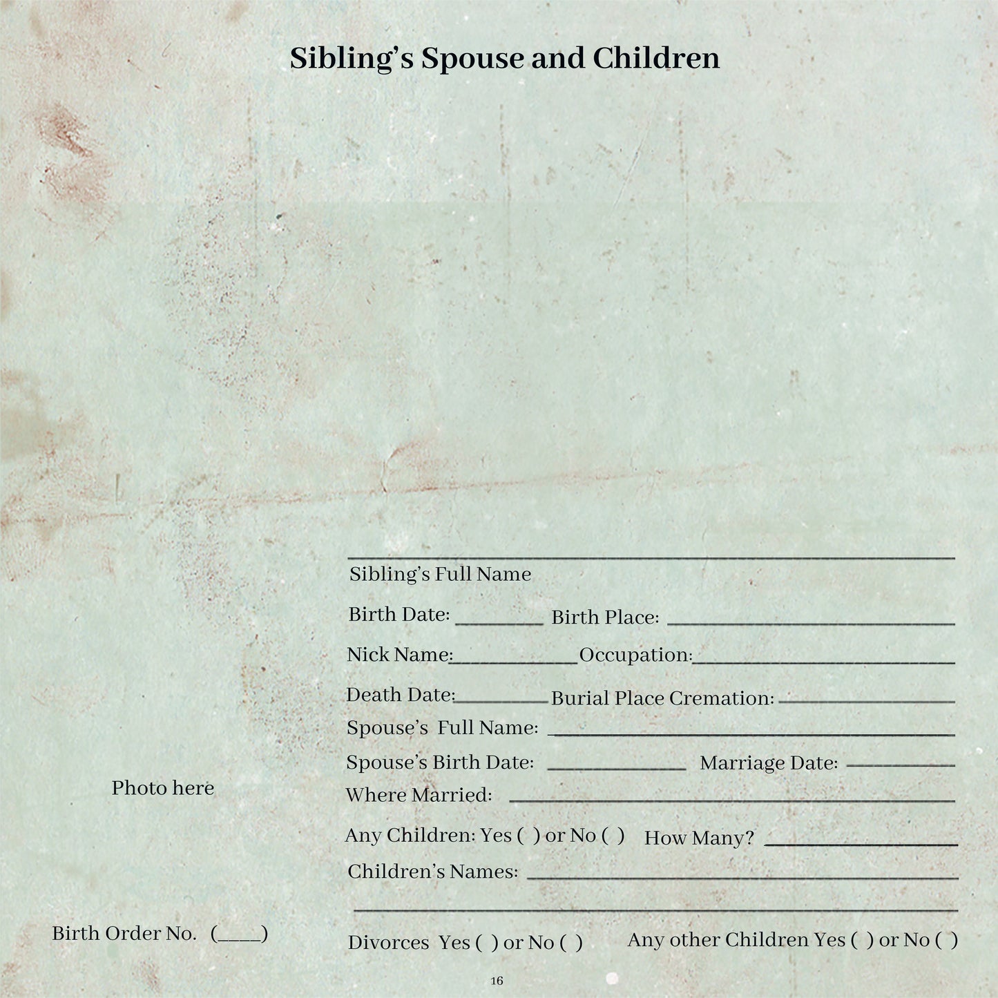 Our Family History Scrapbook Pages II