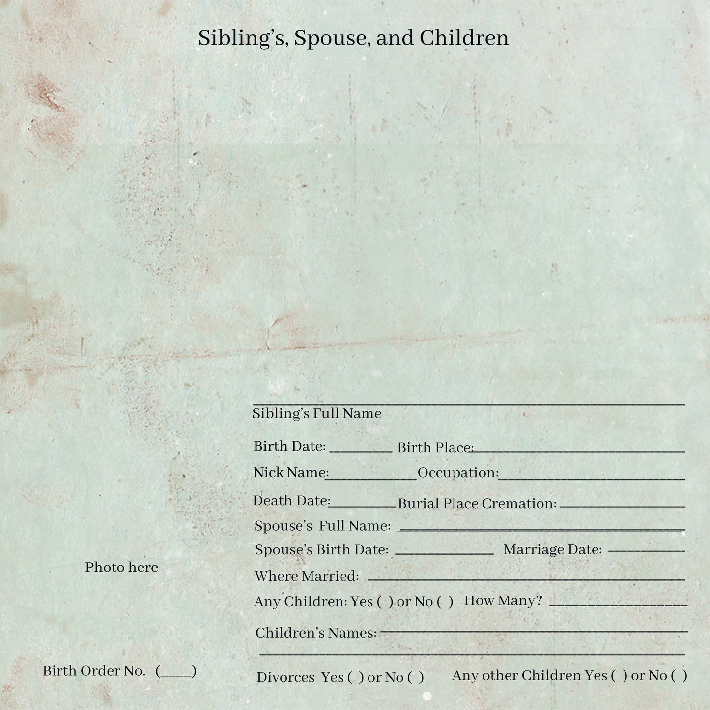 Our Family History Scrapbook Pages II