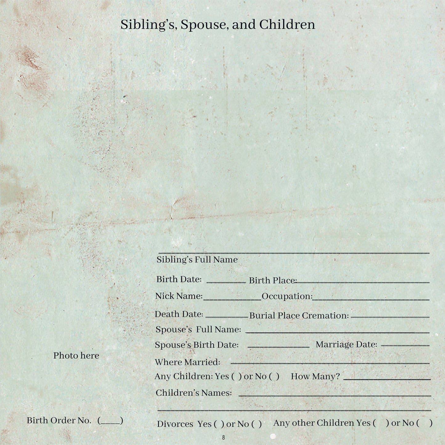 Our Family History Scrapbook Pages II