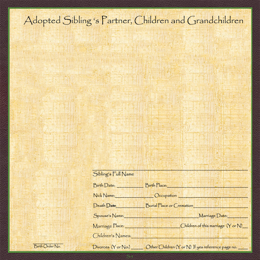 Our Family History Egyptian Substitute Pages