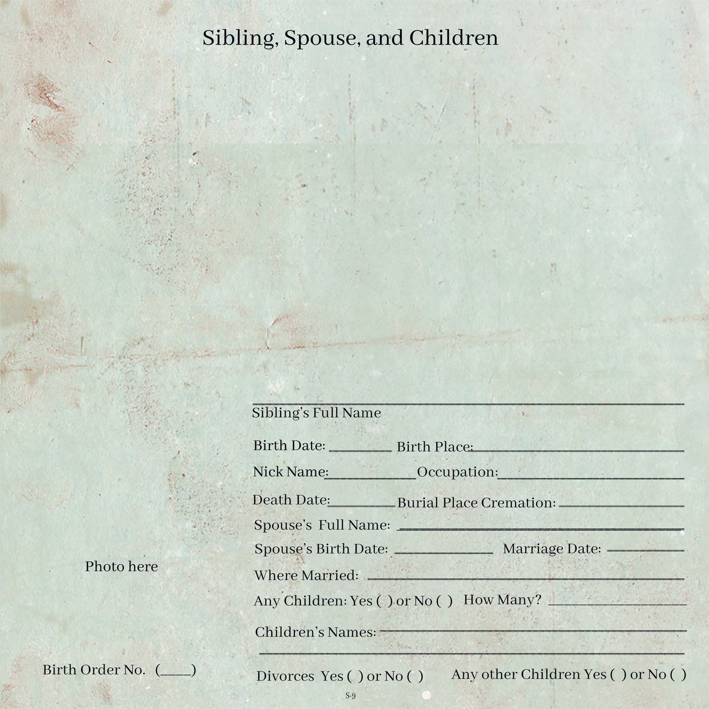 Alt Pages for Family Scrapbook II