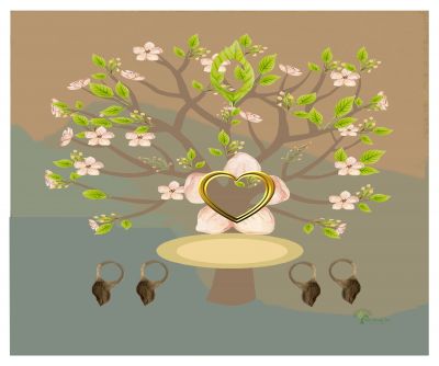 Bronze: Whimsical Frangipani Tree - Gallery