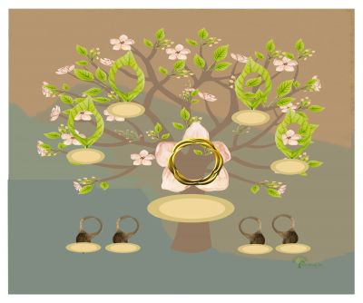 Bronze: Whimsical Frangipani Tree - Gallery