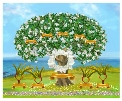 Bronze Gardenia Family Tree Template