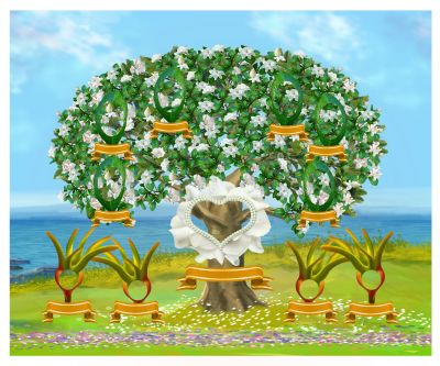 Bronze Gardenia Family Tree Template