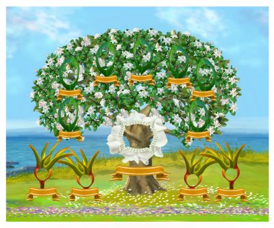 Bronze Gardenia Family Tree Template