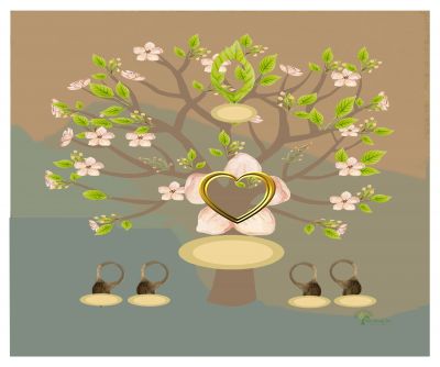 Bronze: Whimsical Frangipani Tree - Gallery