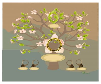 Bronze: Whimsical Frangipani Tree - Gallery