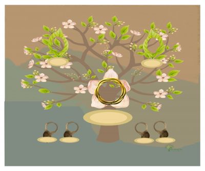 Bronze: Whimsical Frangipani Tree - Gallery