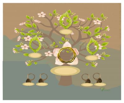 Bronze: Whimsical Frangipani Tree - Gallery