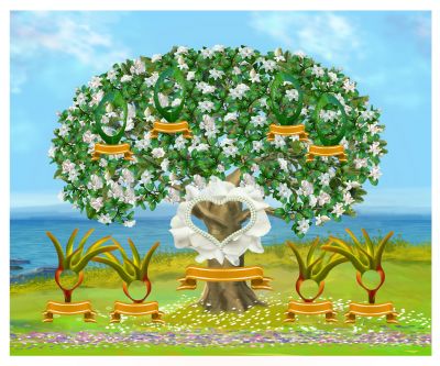 Bronze Gardenia Family Tree Template