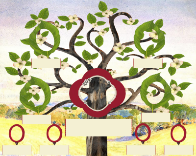 Bronze: Whimsical Flowering Dogwood Tree - Slim