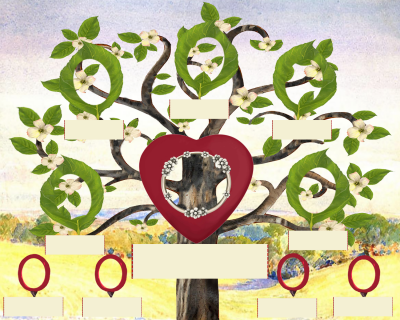 Bronze: Whimsical Flowering Dogwood Tree - Slim