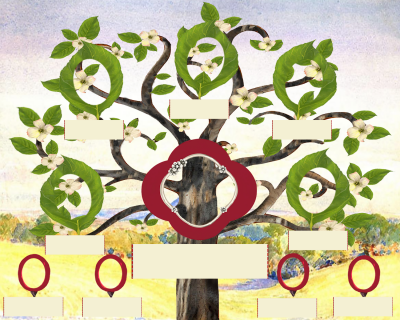 Bronze: Whimsical Flowering Dogwood Tree - Slim