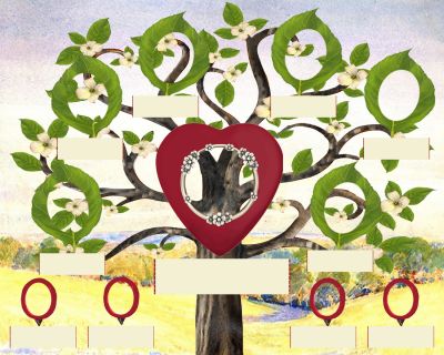 Bronze: Whimsical Flowering Dogwood Tree - Slim