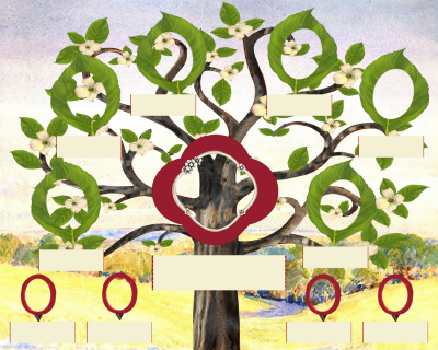 Bronze: Whimsical Flowering Dogwood Tree - Slim