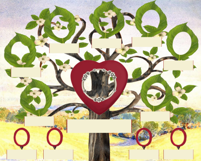 Bronze: Whimsical Flowering Dogwood Tree - Slim