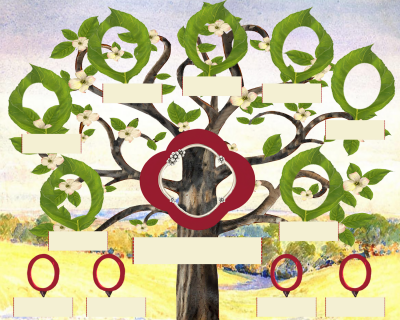 Bronze: Whimsical Flowering Dogwood Tree - Slim