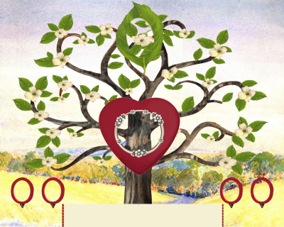 Bronze: Whimsical Flowering Dogwood Tree - Slim