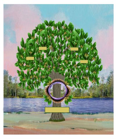 Copper: Realistic Live Oak Tree - Slim