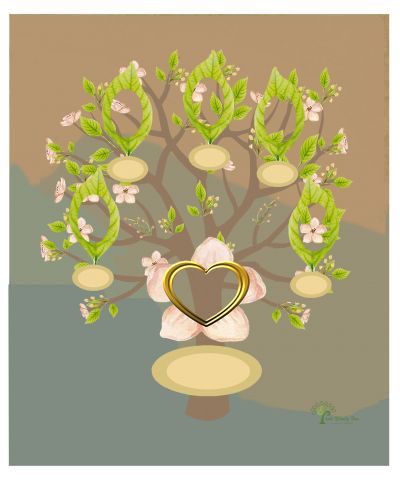 Copper: Whimsical Frangipani Tree - Slim