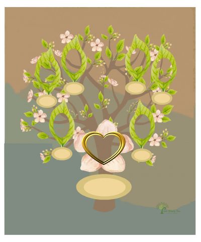 Copper: Whimsical Frangipani Tree - Slim