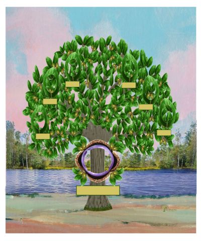 Copper: Realistic Live Oak Tree - Slim