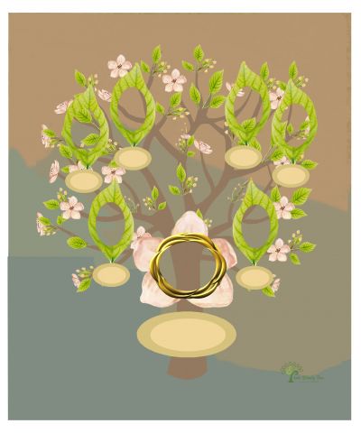 Copper: Whimsical Frangipani Tree - Slim