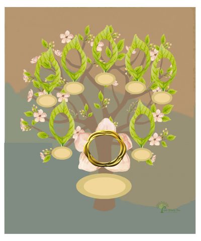 Copper: Whimsical Frangipani Tree - Slim