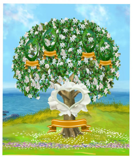 Copper Gardenia Family Tree Template