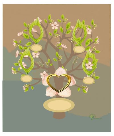 Copper: Whimsical Frangipani Tree - Slim