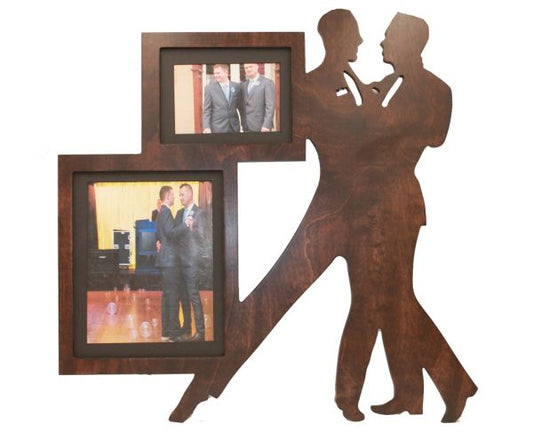 Gay Couple Wedding Frame – Rich Red Mahogany