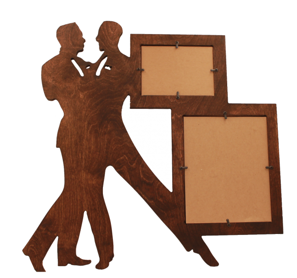 Gay Couple Wedding Frame – Rich Red Mahogany