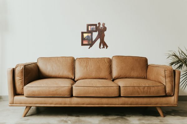 Gay Couple Wedding Frame – Rich Red Mahogany