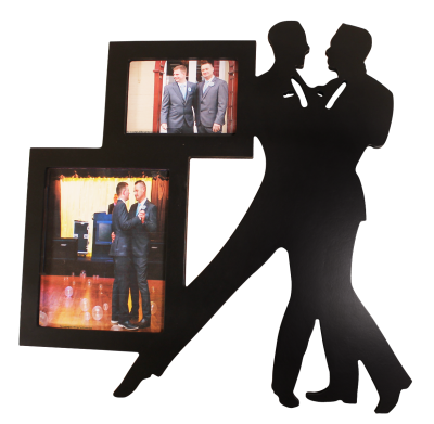 A Black Gay Couple Wedding Picture Frame