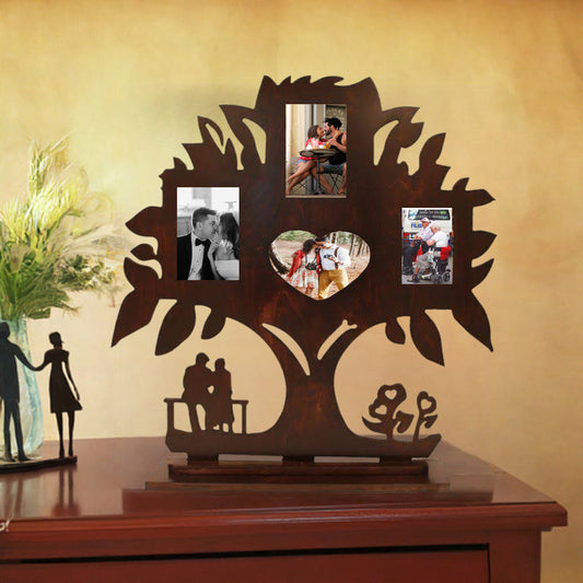 A wooden Anniversary Table Top Picture Frame