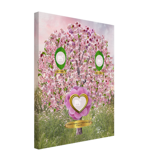 Copper Realistic Cherry Blossom Family Tree – Gallery Canvas