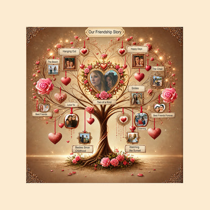 Personalized Valentine Tree Canvas – A Celebration of Love