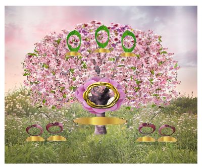 Bronze: Realistic Cherry Blossom Tree -Slim