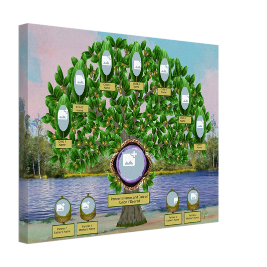 Bronze Realistic Live Oak Family Tree – Gallery Canvas