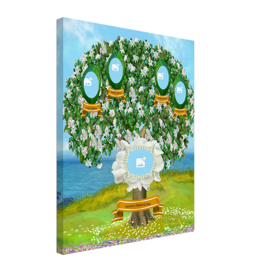 Copper Realistic Gardenia Family Tree – Slim Canvas