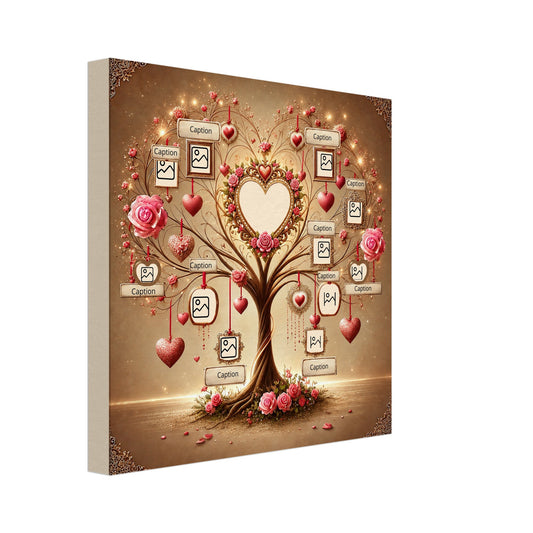 Personalized Valentine Tree Canvas Art