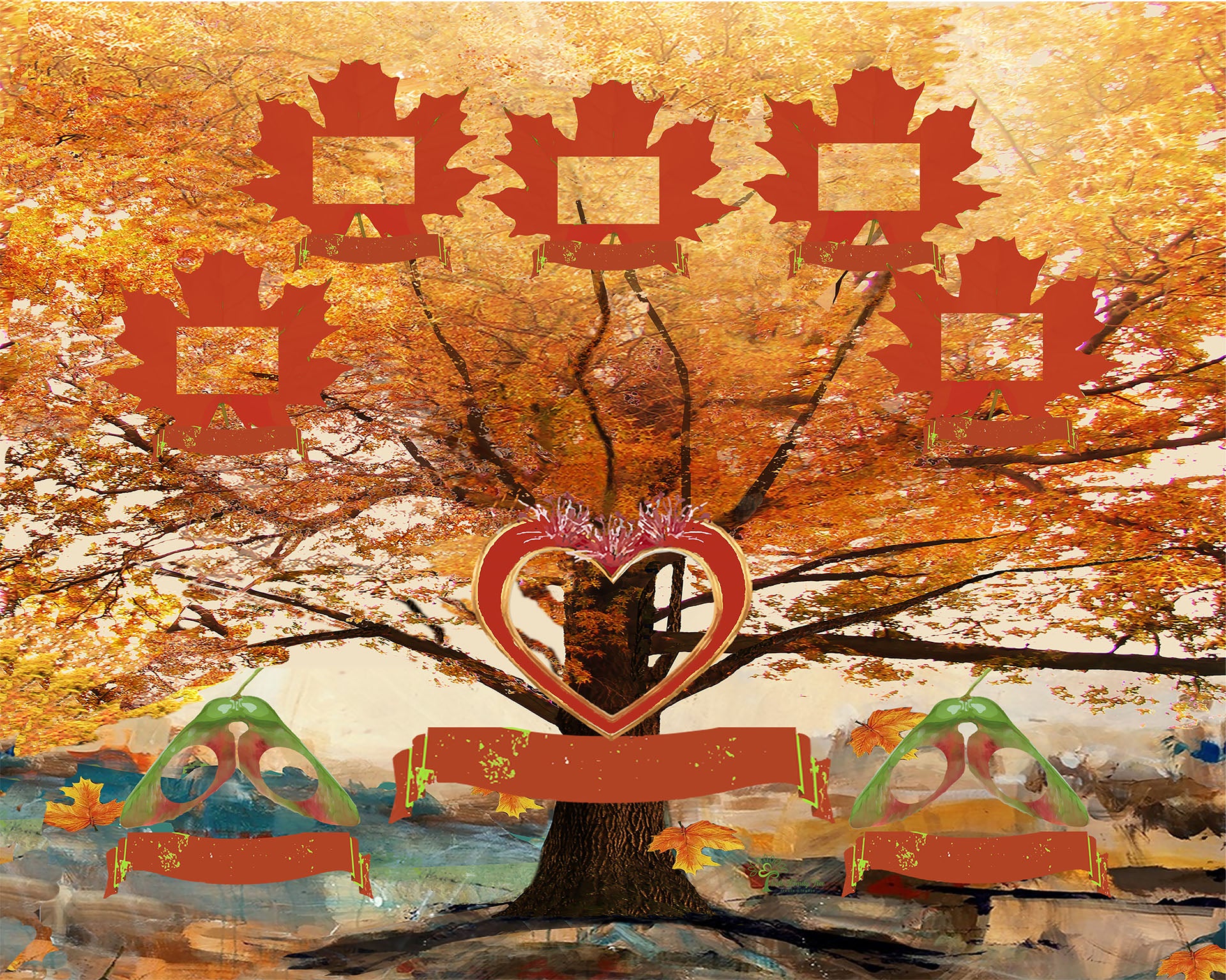 Bronze: Realistic Maple Tree - Gallery – Photo Family Tree
