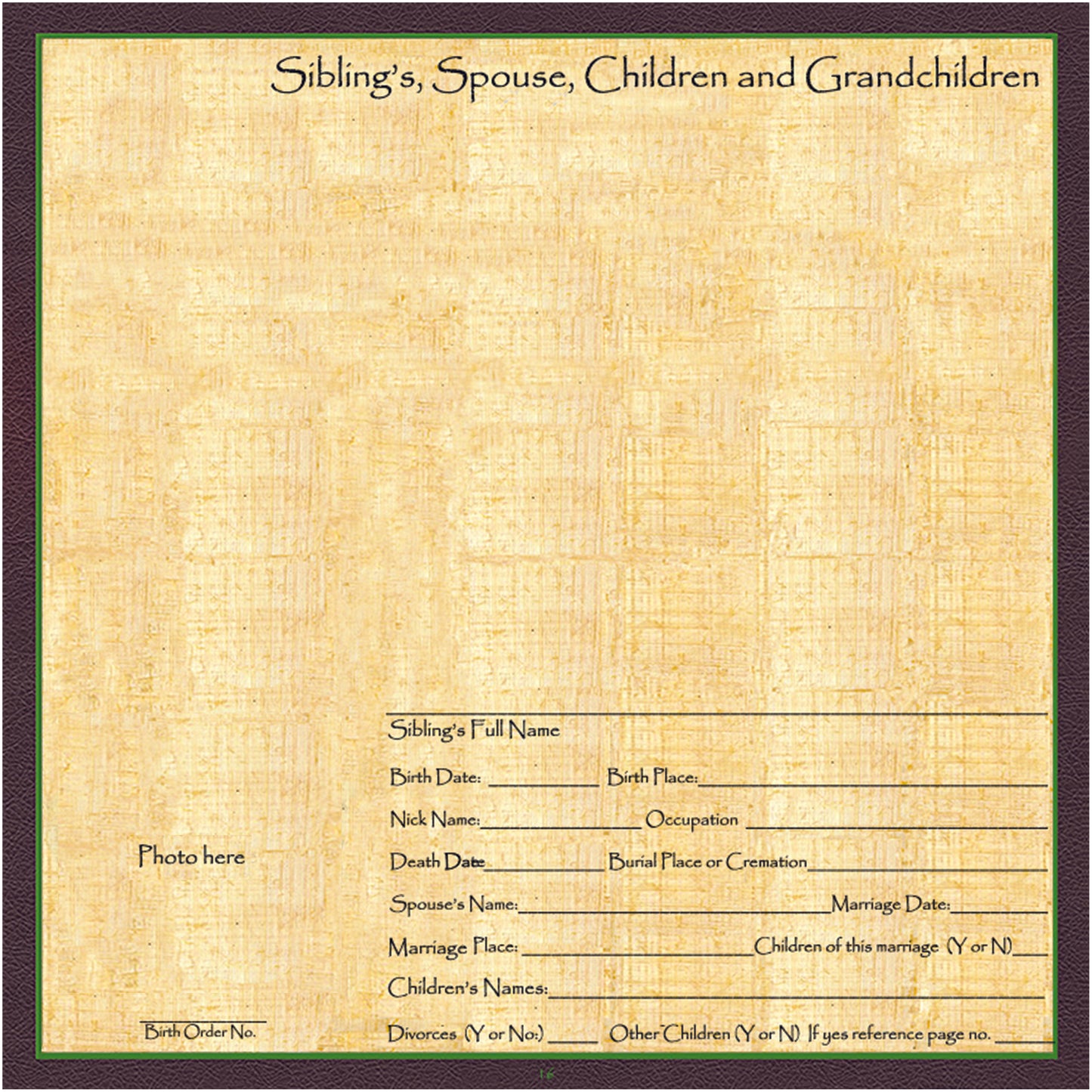 Our Family History Themed Egyptian Pages