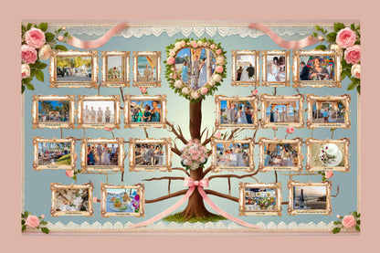 Elegant Wedding Tree Canvas – Personalized Wedding Photo Keepsake