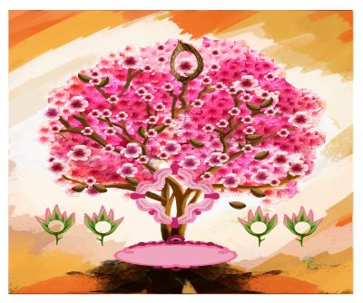 Bronze: Whimsical Cherry Blossom Tree - Gallery