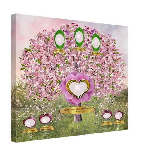 Bronze Realistic Cherry Blossom Family Tree – Gallery Canvas