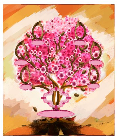 Copper: Whimsical Cherry Blossom Tree - Gallery